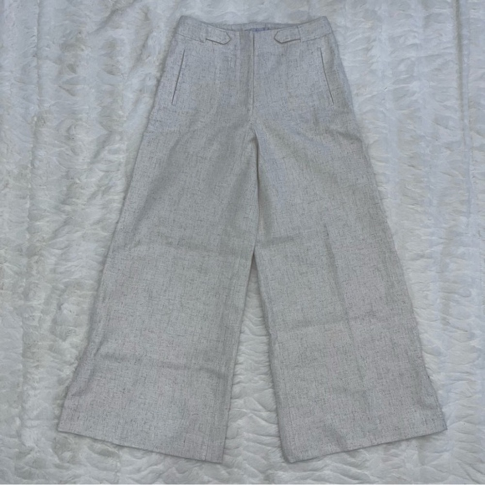Torn by Ronny Kobo Cream Palazzo Pant